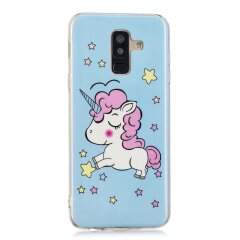 Силиконовый (TPU) Deexe LumiCase для Samsung Galaxy A6+ 2018 (A605) - Shy Unicorn