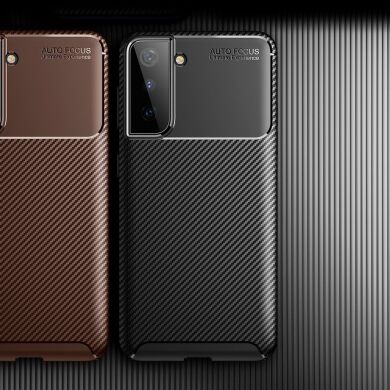 Защитный чехол Deexe Fusion для Samsung Galaxy S21 Plus - Brown