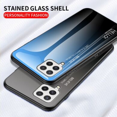 Защитный чехол Deexe Gradient Color для Samsung Galaxy A22 (A225) - Black / Red