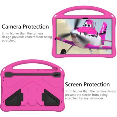 Защитный чехол Deexe KickStand Cover для Samsung Galaxy Tab S7 FE / S7 Plus / S8 Plus (T730/736/800/806/970/975) - Rose