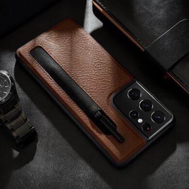 Защитный чехол NILLKIN Aoge Leather Case для Samsung Galaxy S21 Ultra (G998) - Brown