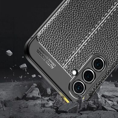 Защитный чехол Deexe Leather Cover для Samsung Galaxy A54 (A546) - Blue