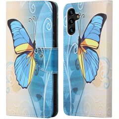 Чехол-книжка Deexe Color Wallet для Samsung Galaxy A04s (A047) / A13 5G (A136) - Blue Butterfly