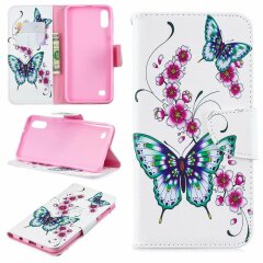 Чехол-книжка Deexe Color Wallet для Samsung Galaxy A10 (A105) - Butterflies and Flowers