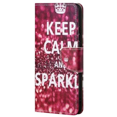 Чехол-книжка Deexe Color Wallet для Samsung Galaxy A53 - Keep Calm and Sparkle