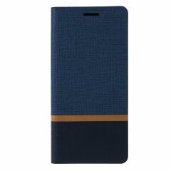 Чехол-книжка Deexe Lines Texture для Samsung Galaxy A70 (A705) - Blue