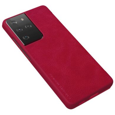 Чехол-книжка NILLKIN Qin Series для Samsung Galaxy S21 Ultra - Red