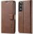 Чехол LC.IMEEKE Wallet Case для Samsung Galaxy S22 - Dark Brown
