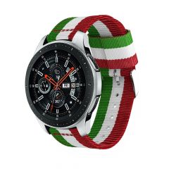 Ремінець UniCase Nylon для Samsung Galaxy Watch 46mm - Green / White / Red