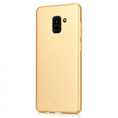 Пластиковый чехол LENUO Silky Touch для Samsung Galaxy A8+ 2018 (A730) - Gold
