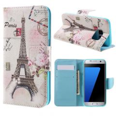 Чехол-книжка Deexe Color Wallet для Samsung Galaxy S7 edge (G935) - Eiffel Tower