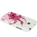 Силиконовая накладка Deexe Flower Pattern для Samsung Galaxy S4 mini (i9190) - Pink Flower. Фото 3 из 5