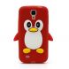 Силиконовая накладка Deexe Penguin Series для Samsung Galaxy S4 (i9500) - Red. Фото 2 из 8