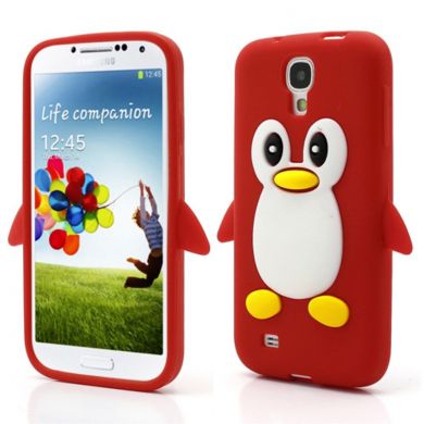 Силиконовая накладка Deexe Penguin Series для Samsung Galaxy S4 (i9500) - Red