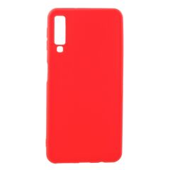 Силиконовый (TPU) чехол Deexe Matte Case для Samsung Galaxy A7 2018 (A750) - Red