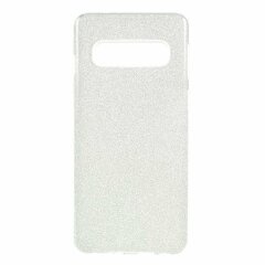 Силиконовый (TPU) чехол UniCase Glitter Cover для Samsung Galaxy S10 (G973) - Silver