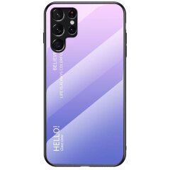 Защитный чехол Deexe Gradient Color для Samsung Galaxy S22 Ultra - Pink / Purple