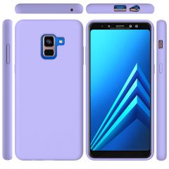 Защитный чехол Deexe Silicone Case для Samsung Galaxy A8+ (A730) - Purple