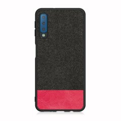 Защитный чехол UniCase Texture Style для Samsung Galaxy A7 2018 (A750) - Black / Red