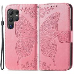 Чохол UniCase Butterfly Pattern для Samsung Galaxy S24 Ultra - Pink