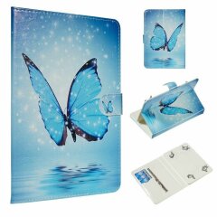 Універсальний чохол Deexe Pattern Style для планшетів з діагоналлю 10 дюймів  - Blue Butterfly