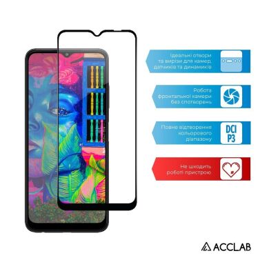 Защитное стекло ACCLAB Full Glue для Samsung Galaxy A22 5G (A226) - Black