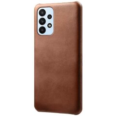 Защитный чехол Deexe Leather Back Cover для Samsung Galaxy A23 (A235) - Brown