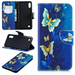 Чехол-книжка Deexe Color Wallet для Samsung Galaxy A10 (A105) - Blue Butterflies