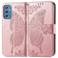 Чехол UniCase Butterfly Pattern для Samsung Galaxy M52 (M526) - Rose Gold