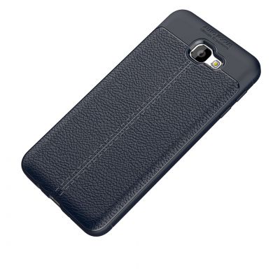 Защитный чехол Deexe Leather Cover для Samsung Galaxy J5 Prime - Dark Blue