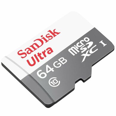 Карта памяти SanDisk microSDXC 64GB Ultra C10 UHS-I R100MB/s + адаптер