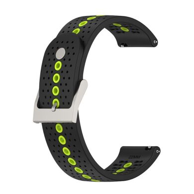Ремешок Deexe Sport Style для часов с шириной крепления 22 мм - Black / Lime