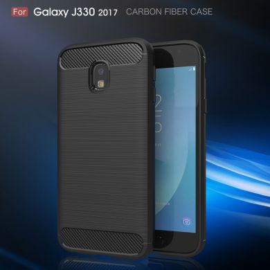 Силиконовый чехол UniCase Carbon для Samsung Galaxy J3 (2017) - Black