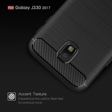 Силиконовый чехол UniCase Carbon для Samsung Galaxy J3 (2017) - Gray