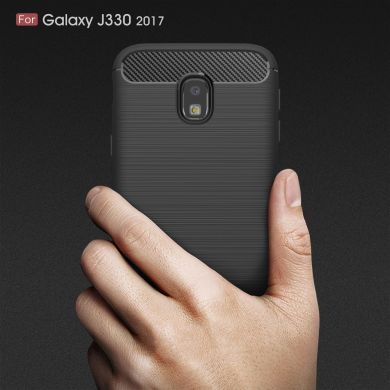 Силиконовый чехол UniCase Carbon для Samsung Galaxy J3 (2017) - Dark Blue