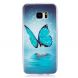 Силиконовый (TPU) чехол Deexe LumiCase Samsung Galaxy S7 edge (G935) - Blue Butterfly. Фото 3 из 7