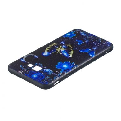 Силиконовый (TPU) чехол Deexe Life Style для Samsung Galaxy J4+ (J415) - Blue Butterfly