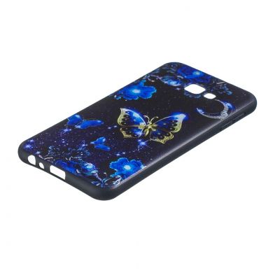 Силиконовый (TPU) чехол Deexe Life Style для Samsung Galaxy J4+ (J415) - Blue Butterfly