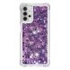 Силиконовый (TPU) чехол Deexe Liquid Glitter для Samsung Galaxy A32 5G (А326) - Dark Purple Hearts. Фото 2 из 7