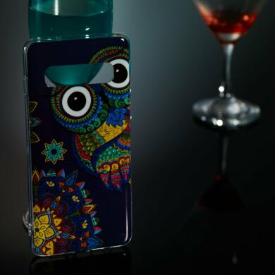 Силиконовый (TPU) чехол Deexe LumiCase для Samsung Galaxy S10 (G973) - Owl