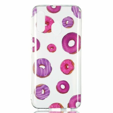 Силиконовый (TPU) чехол Deexe Pretty Glossy для Samsung Galaxy A40 (А405) - Doughnuts