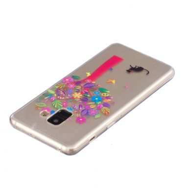 Силиконовый (TPU) чехол Deexe Pretty Glossy для Samsung Galaxy A8+ (A730) - Colorzied Tree
