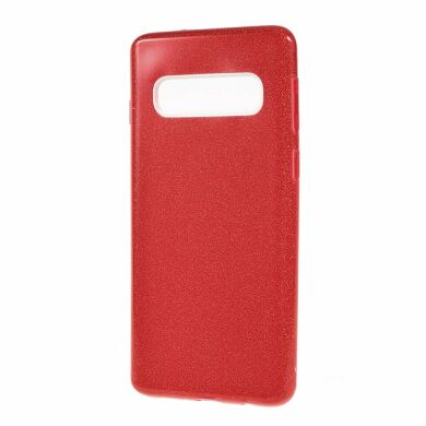 Силиконовый (TPU) чехол UniCase Glitter Cover для Samsung Galaxy S10 (G973) - Red