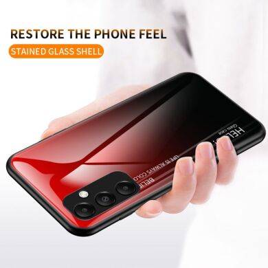 Защитный чехол Deexe Gradient Color для Samsung Galaxy A55 (A556) - Black / Red