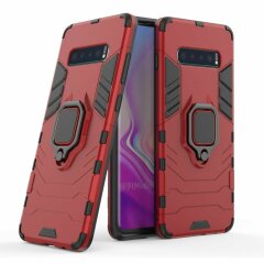 Защитный чехол Deexe Hybrid Case для Samsung Galaxy S10 Plus (G975) - Red