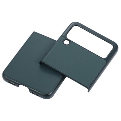 Защитный чехол Deexe Leather Case для Samsung Galaxy Flip 3 - Green
