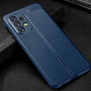 Защитный чехол Deexe Leather Cover для Samsung Galaxy A33 - Blue