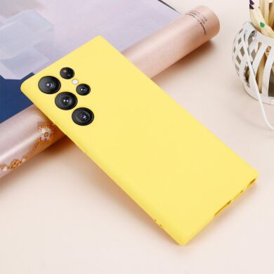 Защитный чехол Deexe Silicone Case для Samsung Galaxy S23 Ultra - Yellow