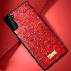 Захисний чохол SULADA Crocodile Style для Samsung Galaxy S21 Plus (G996) - Red