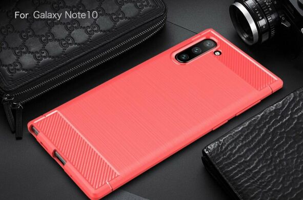 Защитный чехол UniCase Carbon для Samsung Galaxy Note 10 (N970) - Red